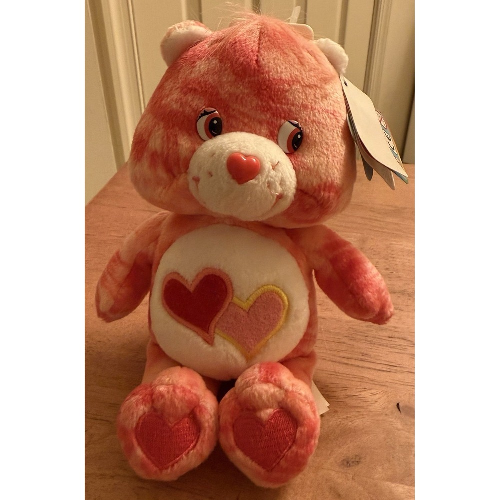 Vintage Care Bears 2003 Pink Tie Dye Love A Lot 8" Plush Special Edition Rare